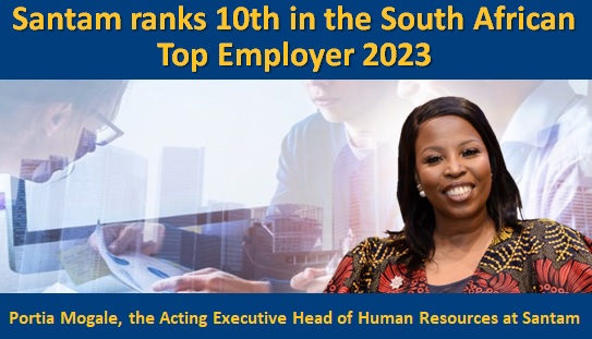 Santam ranks 10th in the South African Top Employer 2023