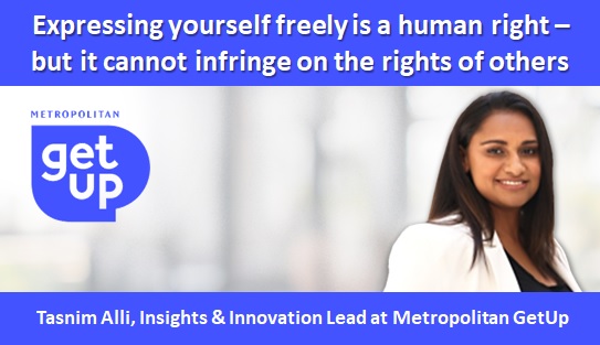Expressing yourself freely is a human right – but it cannot infringe on the rights of others