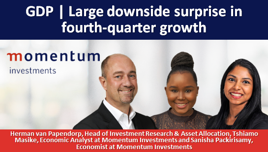 GDP | Large downside surprise in fourth-quarter growth