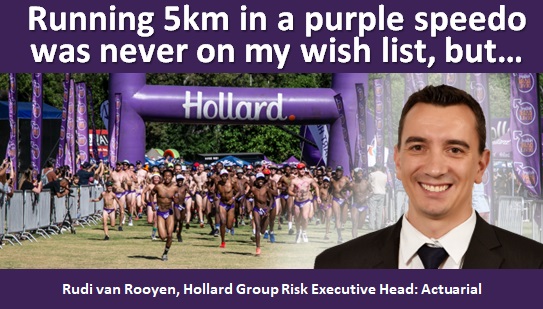 Running 5km in a purple speedo was never on my wish list, but…
