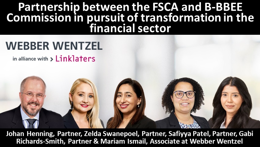 Partnership between the FSCA and B-BBEE Commission in pursuit of transformation in the financial sector